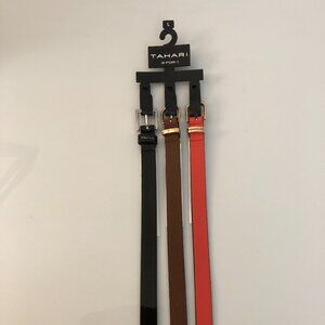 Tahari - 3 pack belts - size L - 41 inches long, 0.75 inches wide
